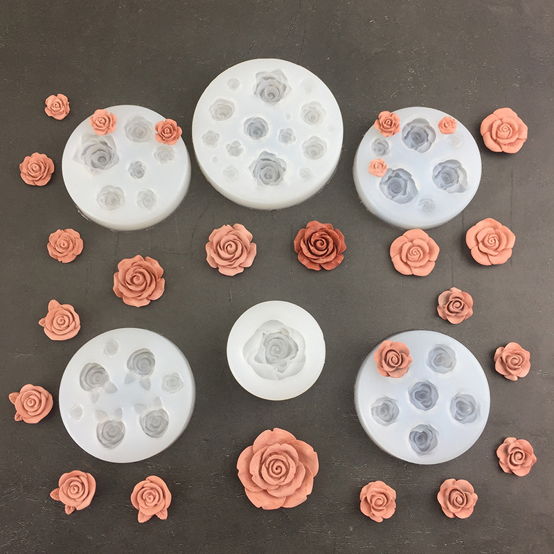 Candle Making Design - แม่พิมพ์ซิลิโคนรูปใบไม้รูปดอกกุหลาบ3มิติแม่พิมพ์ช็อคโกแลตแม่พิมพ์สบู่แม่พิมพ์เค้กอุปกรณ์ตกแต่งเบเกอรี่