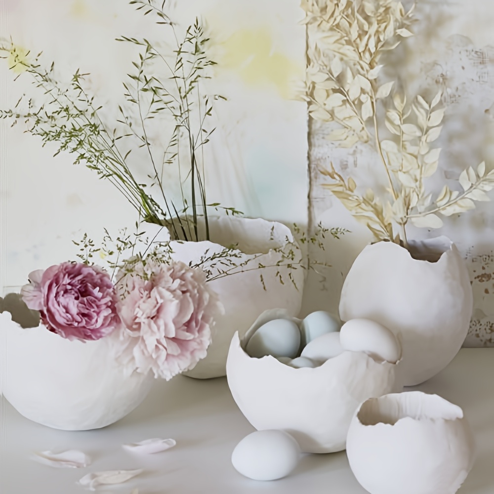 Candle Making Design - [แม่พิมพ์เรซิ่น] แม่พิมพ์ไข่ซิลิโคนสำหรับทำเชิงเทียนเรซิ่น DIY และกล่องเก็บของ - ของตกแต่งโต๊ะทำงานรูปไข่ทำมือ