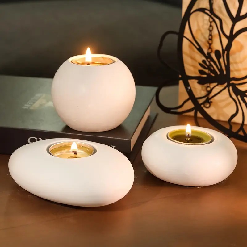Candle Making Design - ที่ใส่เทียนทีไลท์แม่พิมพ์ซิลิโคนเรซิน,ลูกบอลคริสตัล/ทรงกลมอีพ็อกซี่เรซินแม่พิมพ์,รูปไข่ยิปซั่มคอนกรีตกระถางดอกไม้ทำแม่พิมพ์