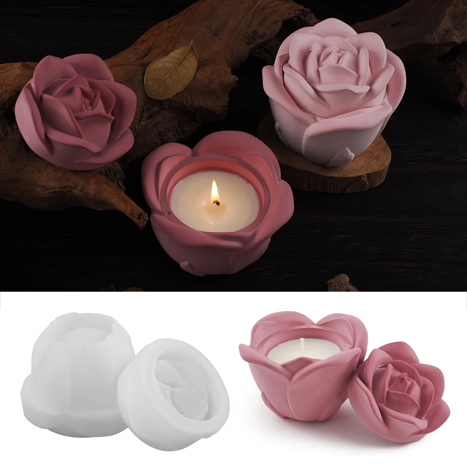ชุดแม่พิมพ์ซิลิโคนรูปดอกกุหลาบ - Candle Making Design บทวิจารณ์และราคา